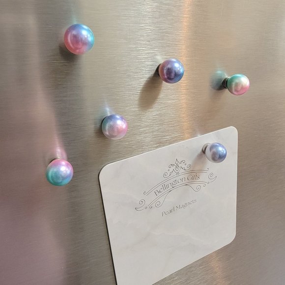 Mermaid Ombre Pearl Magnet Set - Classy & Elegant Fridge Magnets - Picture 3 of 9